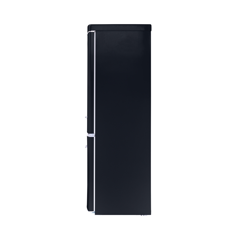 Pemberly Row 10.7 cu. ft. Bottom Mount Retro Refrigerator in Black
