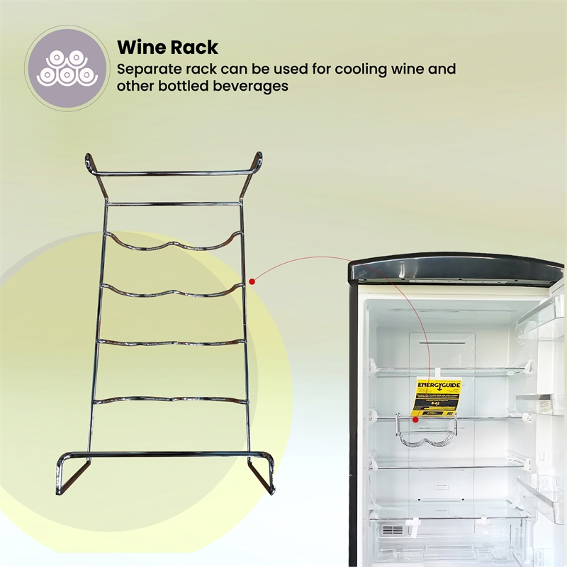 Pemberly Row 10.7 cu. ft. Bottom Mount Retro Refrigerator in Black