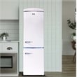 Pemberly Row 10.7 cu. ft. Bottom Mount Retro Refrigerator in Bisque