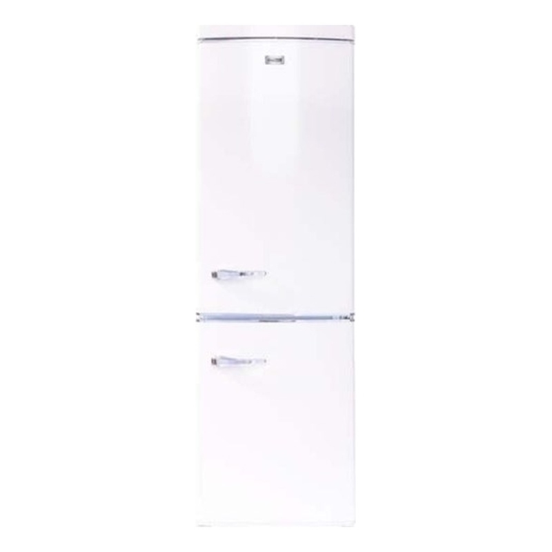 Pemberly Row 10.7 cu. ft. Bottom Mount Retro Refrigerator in Bisque