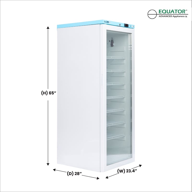 Pemberly Row 12.7cu.ft. Commercial Refrigerator - Glass Door & Temperature Alarm