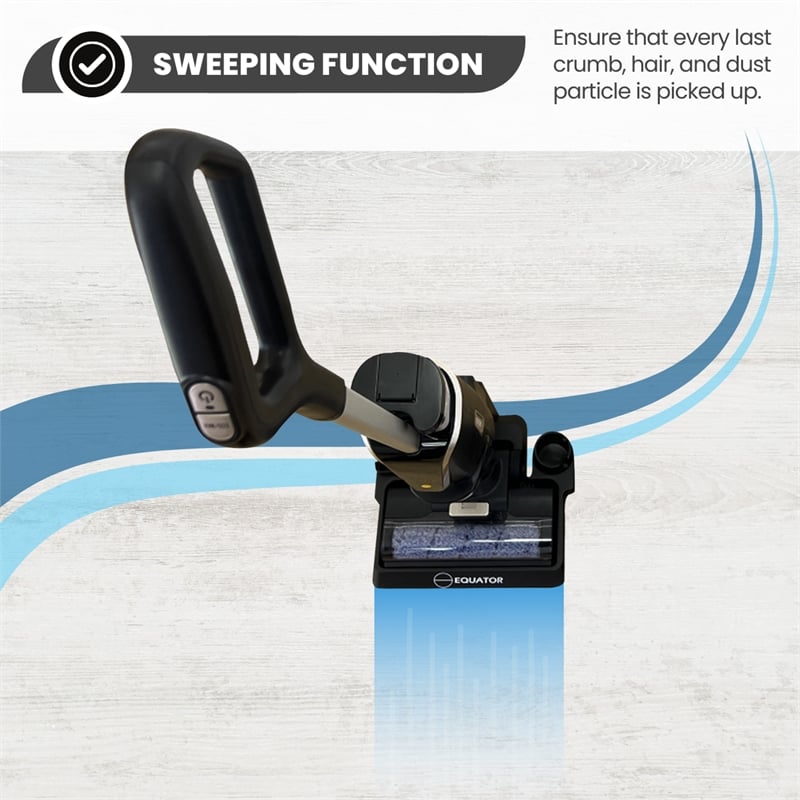 Pemberly Row Cordless Self-Cleaning Wet/Dry Vacuum Sweep Mop in Black