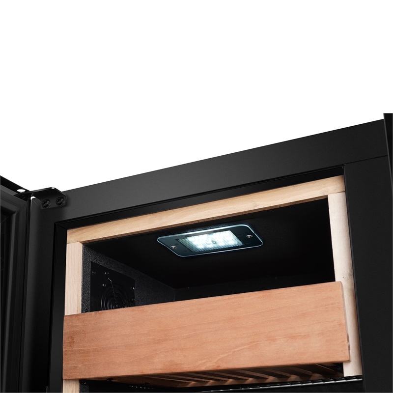 Pemberly Row 1.4 Cu Ft Electronic Cooler Humidor with Cedar Wood Shelves