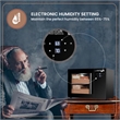 Pemberly Row 1.4 Cu Ft Electronic Cooler Humidor with Cedar Wood Shelves
