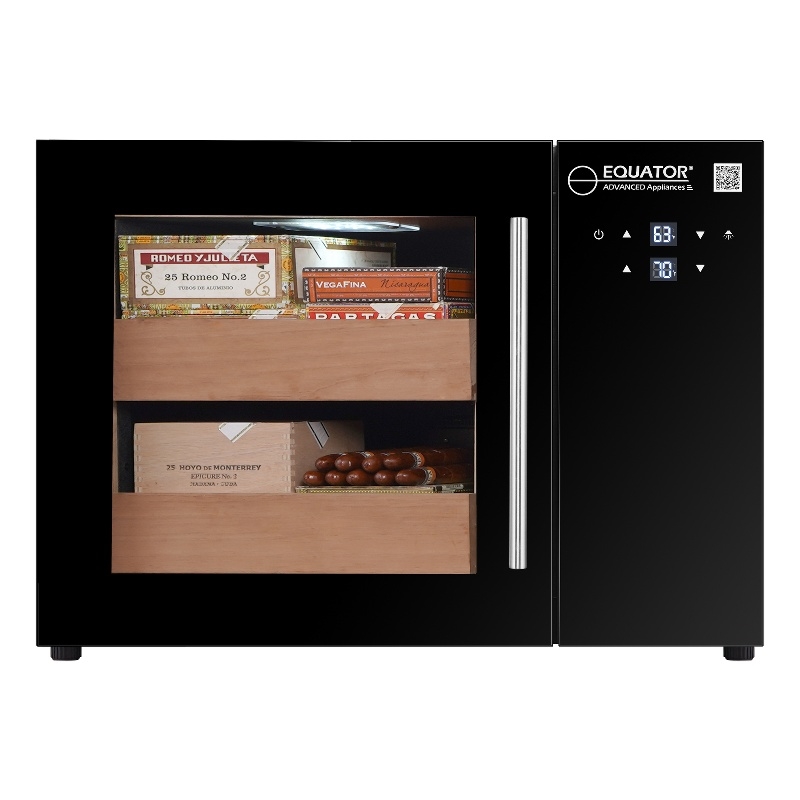 Pemberly Row 1.4 Cu Ft Electronic Cooler Humidor with Cedar Wood Shelves