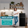 Pemberly Row 19in Black Compact 2 Door Refrigerator 4.5cf Reversible Door 110V
