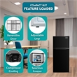 Pemberly Row 19in Black Compact 2 Door Refrigerator 4.5cf Reversible Door 110V