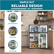 Pemberly Row 19in Black Compact 2 Door Refrigerator 4.5cf Reversible Door 110V