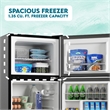 Pemberly Row 19in Black Compact 2 Door Refrigerator 4.5cf Reversible Door 110V