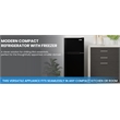 Pemberly Row 19in Black Compact 2 Door Refrigerator 4.5cf Reversible Door 110V