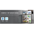 Pemberly Row 19in Black Compact 2 Door Refrigerator 4.5cf Reversible Door 110V