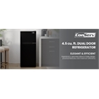 Pemberly Row 19in Black Compact 2 Door Refrigerator 4.5cf Reversible Door 110V