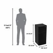 Pemberly Row 19in Black Compact 2 Door Refrigerator 4.5cf Reversible Door 110V