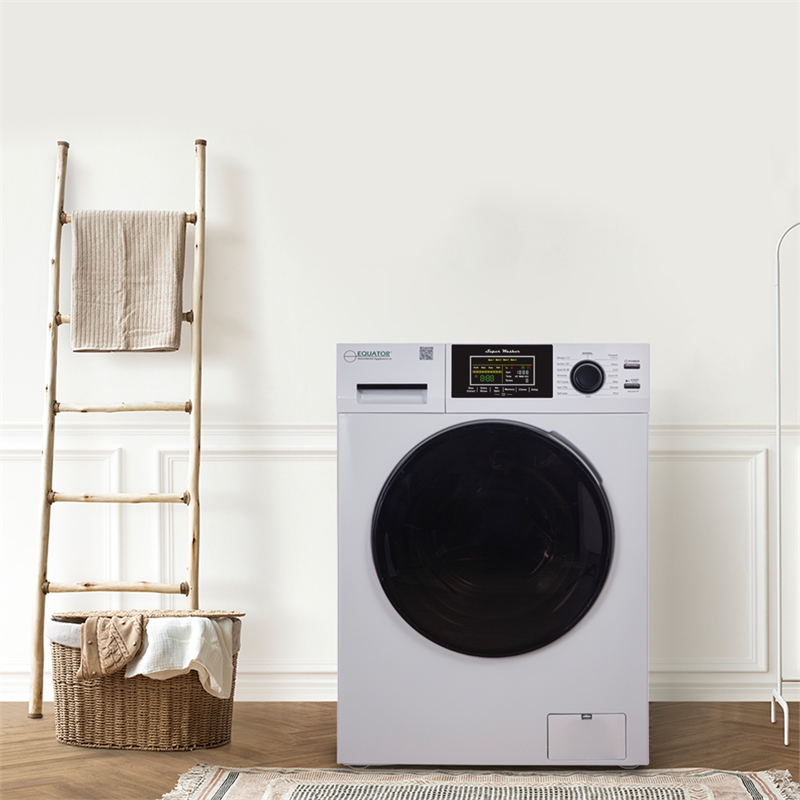 Pemberly Row 1.6 cu.ft./15 lbs White Front load Washer 15 Programs & Pet Cycle