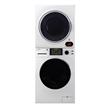Pemberly Row Power Touch Compact 110V Washer & 220V Vented Digital 4cf Dryer