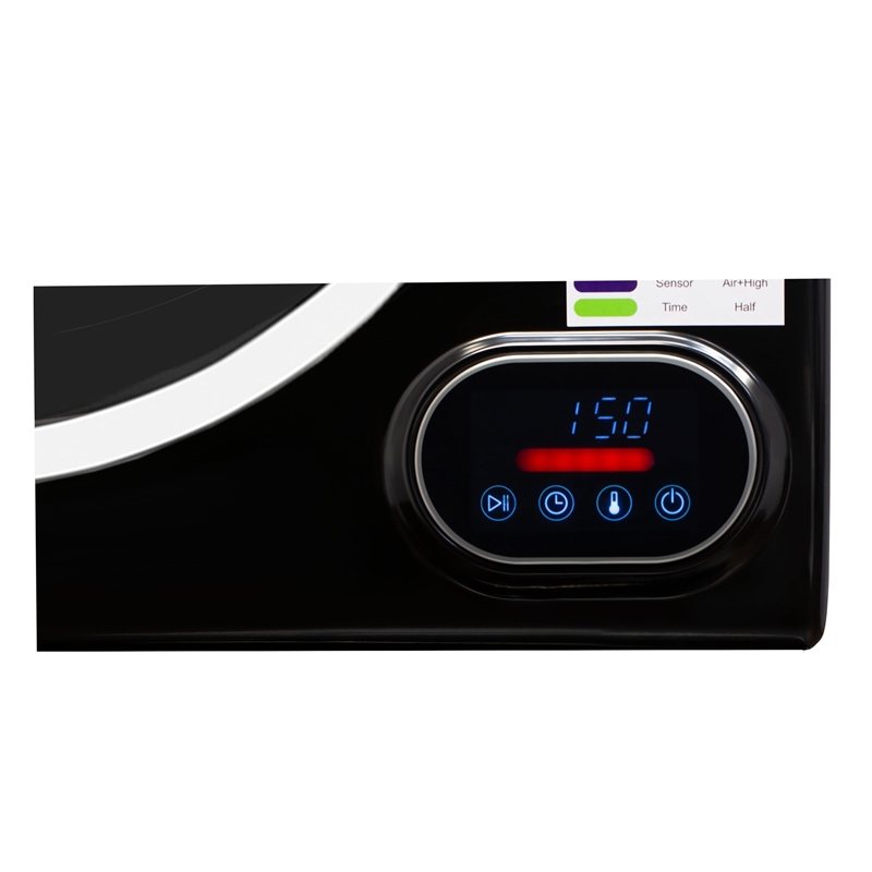 Pemberly Row 3.5 cu.ft. Compact Short Dryer with Digital Controls in Black