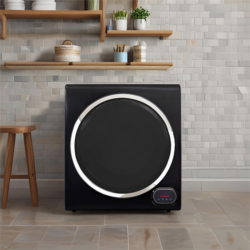 Pemberly Row 3.5 cu.ft. Compact Short Dryer with Digital Controls in Black