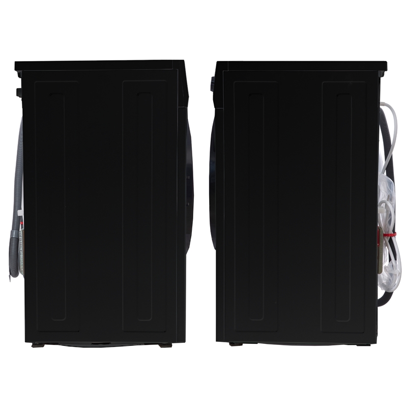 Pemberly Row 1.6 cu.ft./15 lbs Black Front Load Washer 15 Programs & Pet Cycle