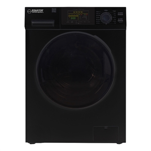 Pemberly Row 1.6 cu.ft./15 lbs Black Front Load Washer 15 Programs & Pet Cycle