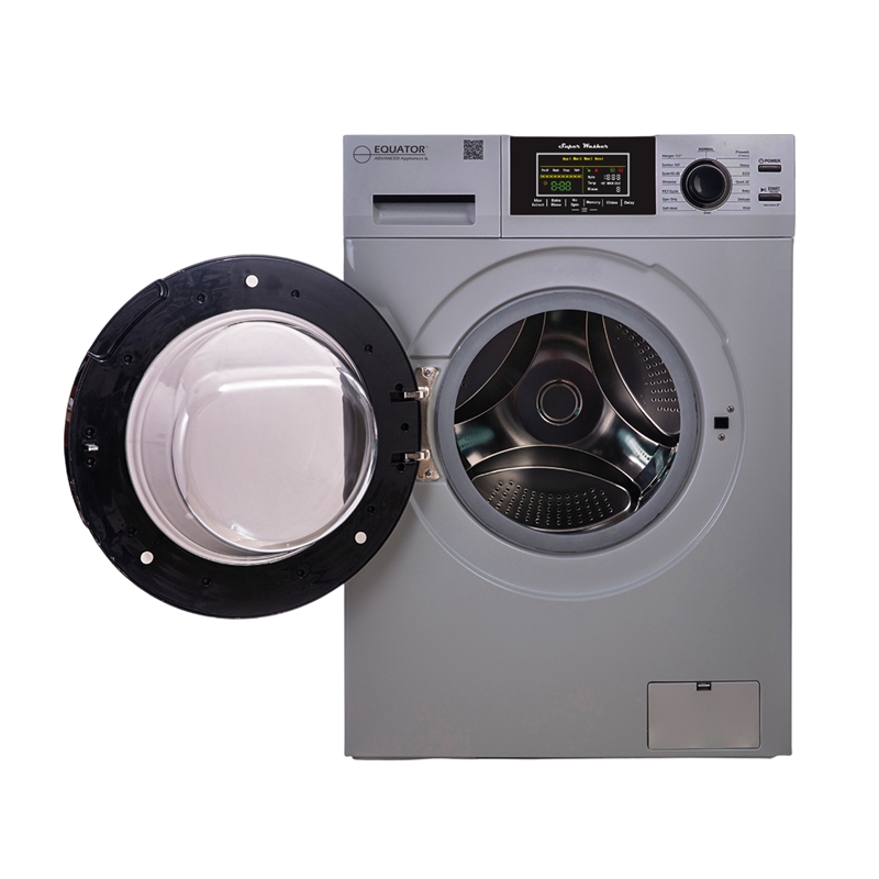 Pemberly Row 1.6 cu.ft./15 lbs Silver Front Load Washer 15 Programs & Pet Cycle