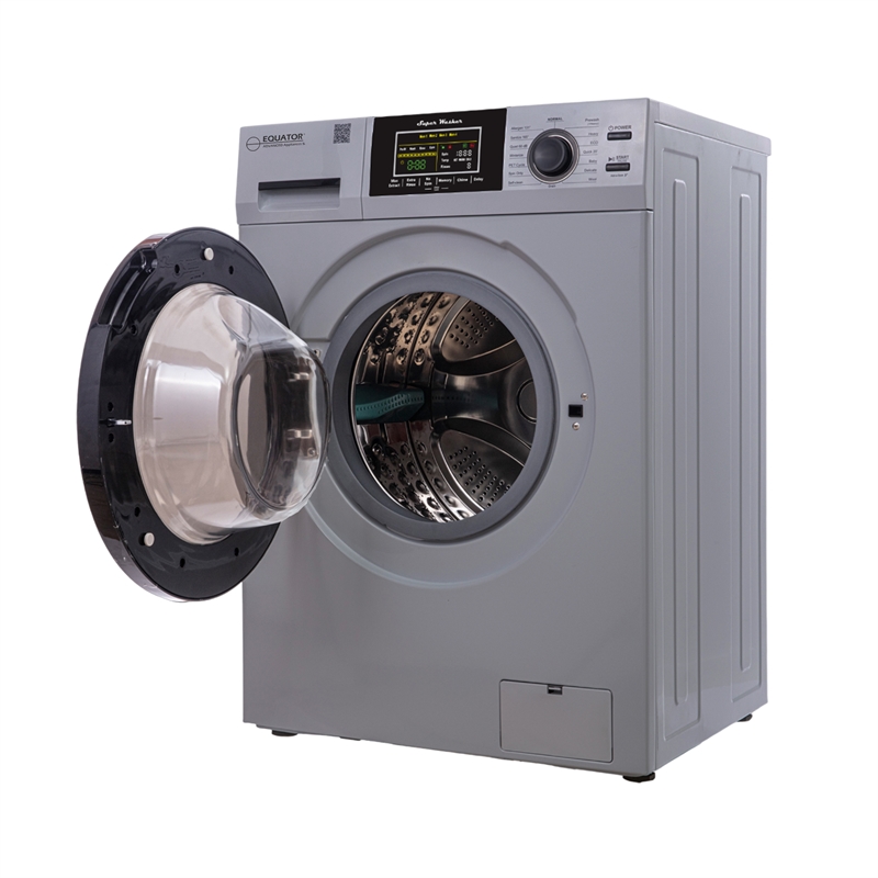 Pemberly Row 1.6 cu.ft./15 lbs Silver Front Load Washer 15 Programs & Pet Cycle