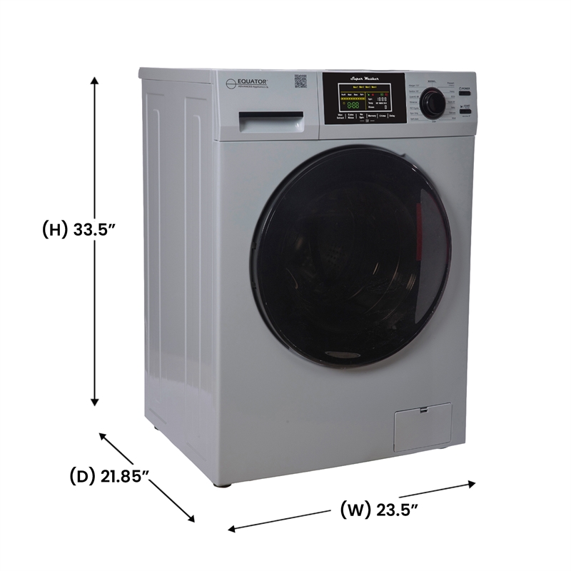 Pemberly Row 1.6 cu.ft./15 lbs Silver Front Load Washer 15 Programs & Pet Cycle