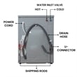 Pemberly Row 1.6 cu.ft./15 lbs Silver Front Load Washer 15 Programs & Pet Cycle