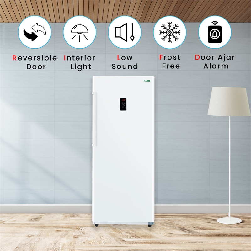 Pemberly Row 14cf Upright Freezer Convertible REF Garage Ready E-Star 28