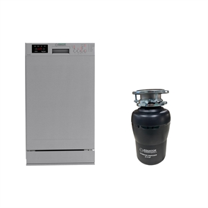 Pemberly Row 18&quot Dishwasher 10 Place 110V E-Star & 3/4 HP Garbage Disposer