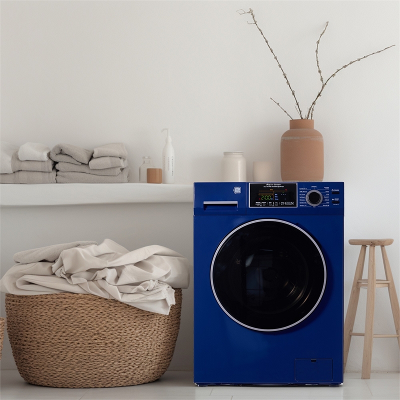 Pemberly Row Convertible Washer-Dryer 18lb/1.9cf Sanitize Allergen Cycle 1400RPM