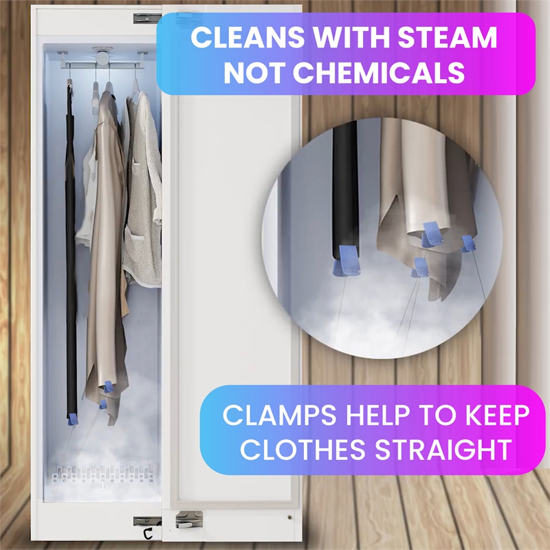 Pemberly Row Steam Dryer Closet Remove Wrinkles Deodorize Refresh Slim