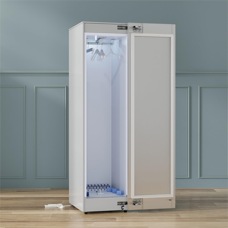 Pemberly Row Steam Dryer Closet Remove Wrinkles Sanitize Deodorize Refresh Slim