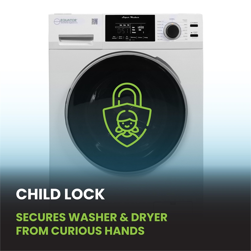 Pemberly Row Deluxe Matching 110VWasher 1.9 cu.ft &Vented Sensor Dryer 4 cu.ft