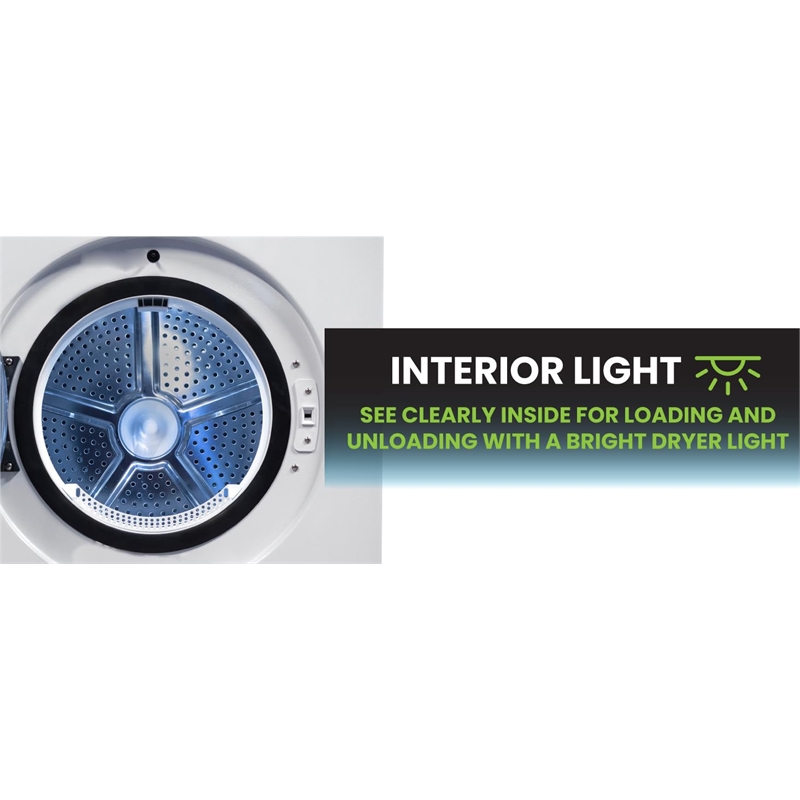 Pemberly Row Deluxe Matching 110VWasher 1.9 cu.ft &Vented Sensor Dryer 4 cu.ft