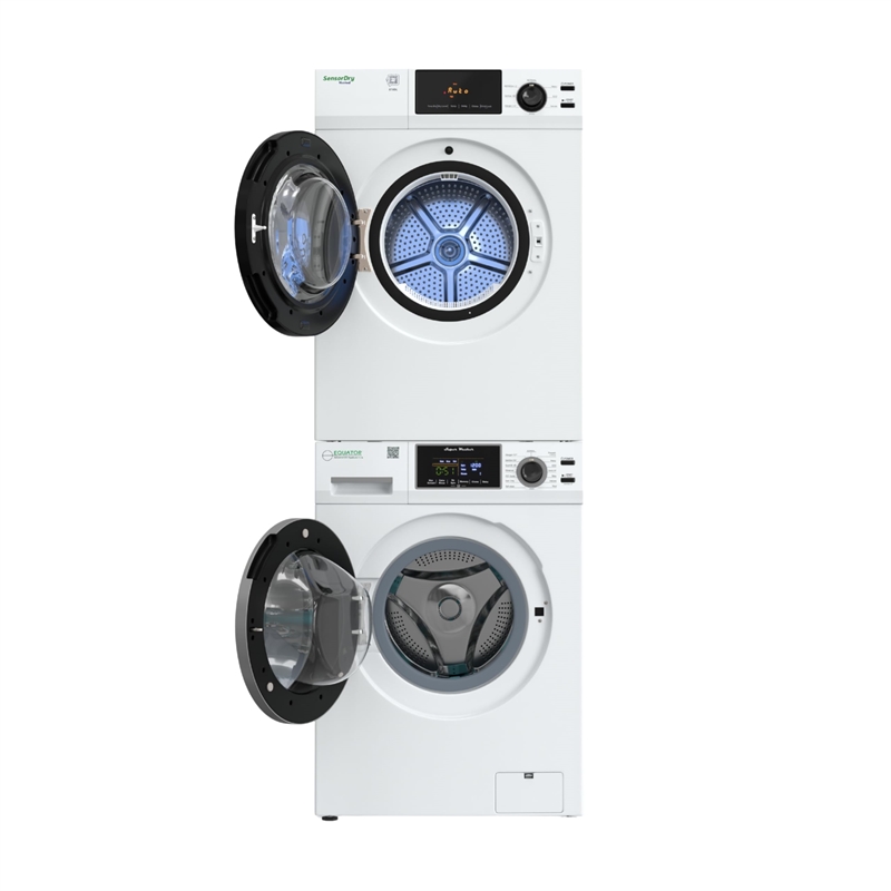 Pemberly Row Laundry Set 18 Lbs Washer 1.9cf&Vented Dryer 4cf Single Outlet 110V