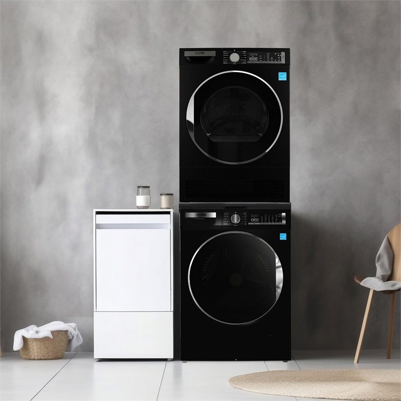 Pemberly Row E-STAR Stackable Washer2.2cf 110 V& Condensing Dryer 4Cf 220V