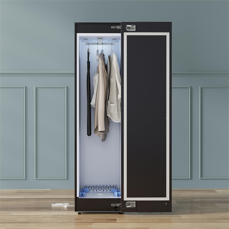 Pemberly Row Steam Dryer Closet Remove Wrinkles Sanitize Deodorize Refresh Slim