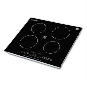Pemberly Row Metal 24&quot Built-in Induction Cooktop 4 Burner in Black