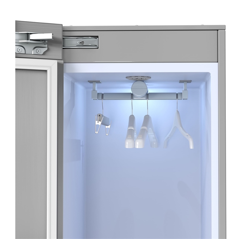 Pemberly Row Steam Dryer Closet Rove Wrinkles Sanitize Deodorize Refresh Slim