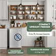 Pemberly Row 3cf Compact Upright Freezer Reversible Door Freestanding 110V