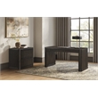 Pemberly Row Set of 3 Wood Office Writing Desk & Filing Cabinet & Bookcase