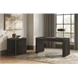 Pemberly Row Set of 3 Fully Assembled Office Desk & Filing Cabinet & Bookcase