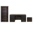 Pemberly Row Set of 3 Fully Assembled Office Desk & Filing Cabinet & Bookcase