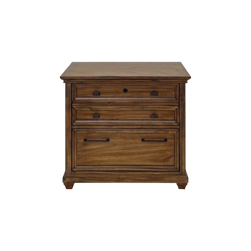 Pemberly Row Set of 3 Fully Assembled Executive Desk & Filing Cabinet & Bookcase
