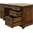 Pemberly Row Set of 3 Fully Assembled Executive Desk & Filing Cabinet & Bookcase