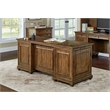 Pemberly Row Set of 3 Fully Assembled Executive Desk & Filing Cabinet & Bookcase