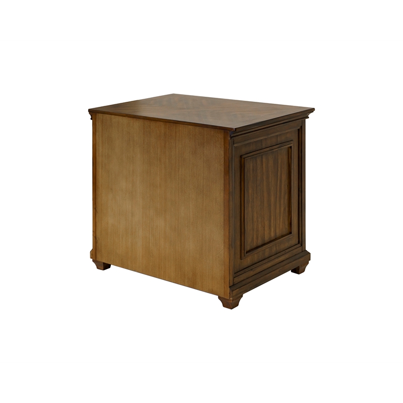 Pemberly Row Set of 3 Fully Assembled Executive Desk & Filing Cabinet & Bookcase