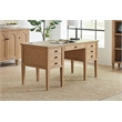 Pemberly Row Set of 2 Fully Assembled Wood Brown Desk & Lateral Filing Cabinet