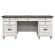 Pemberly Row Set of 3 Wood Credenza Office Desk & Filing Cabinet & Bookcase