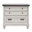 Pemberly Row Set of 3 Wood Credenza Office Desk & Filing Cabinet & Bookcase